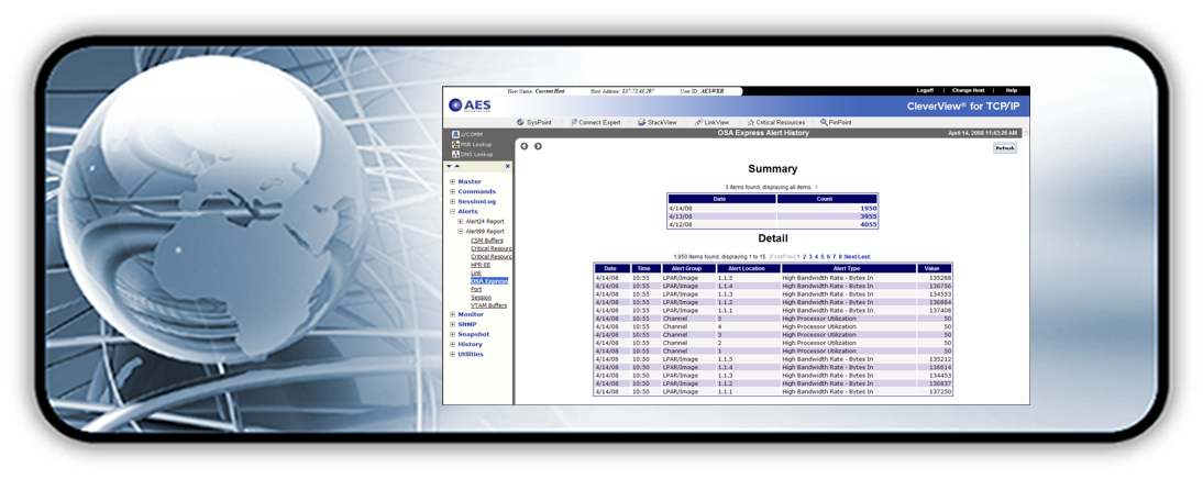 CleverView for TCP/IP OSA Historical Report